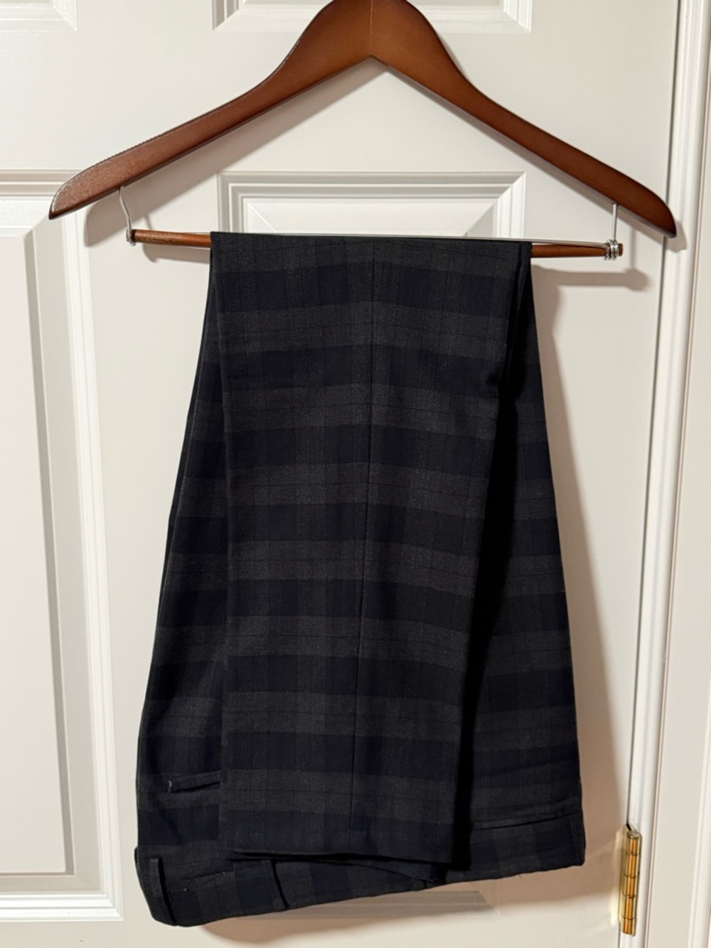Mango Man Gray Plaid Dress Pants